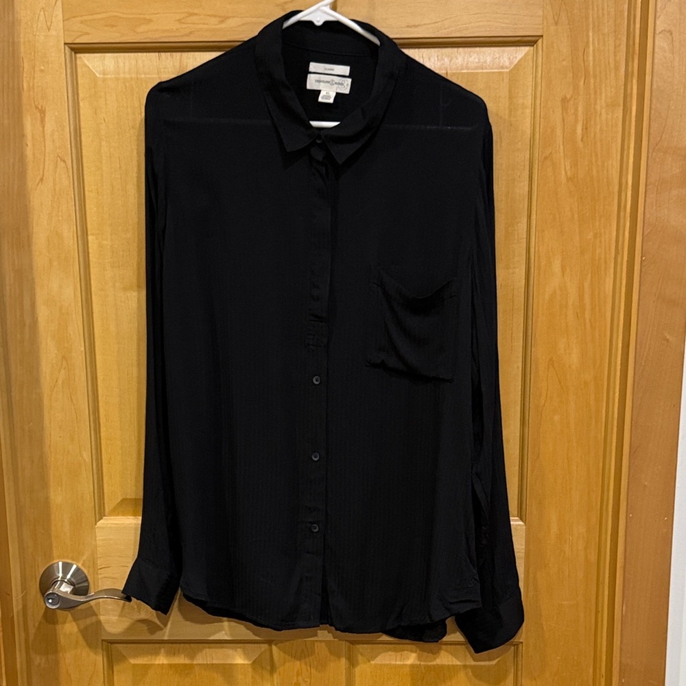 Treasure & Bond Midnight Black Classic Shirt size XL